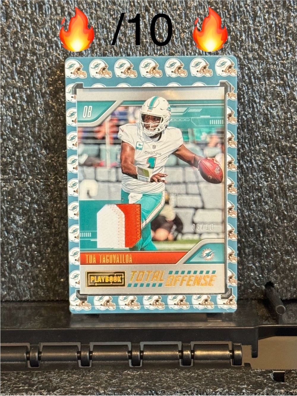 🔥 2022 Tua Tagovailoa /10 Panini Playbook Dual Color Patch #tua #miamidolphins